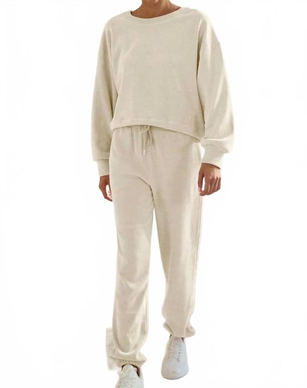 NEW YELETE corduroy lounge set in ivory